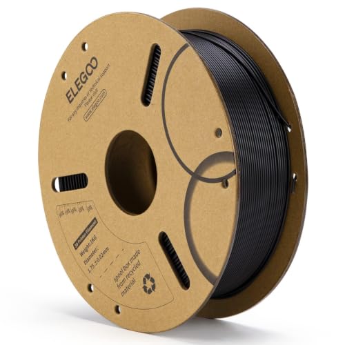 Image of ELEGOO PLA Filament 1.75mm Black 1KG - 3D Printer Filament With + /- 0.02mm Accuracy, 1kg Cardboard Spool (2.2lbs) for Most FDM 3D Printers