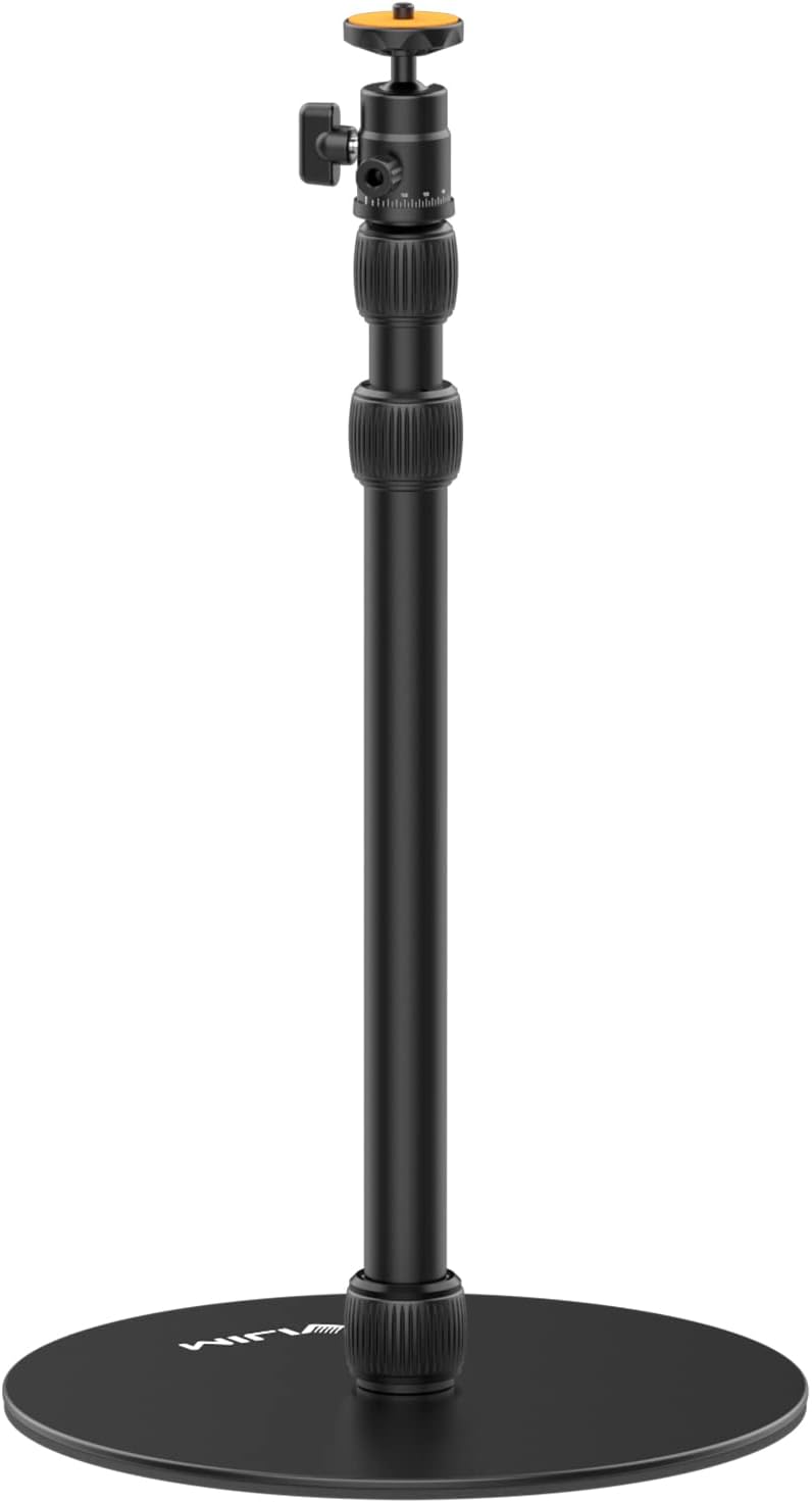 Jusmo LS09 Aluminum Projector Floor Stand for Nebula/XGIMI/Other Video Devices, 16.5-34.6inch Adjustable, Compatible With Camera/Phone/GoPro/Webcam/Lights