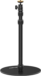 jusmo LS09 Aluminum Projector Floor Stand for Nebula/XGIMI/Other Video Projectors, Mevo Camera Stand, 16.5-34.6inch Adjustable, Compatible with Projector/Camera/Phone/GoPro/Webcam/Lights