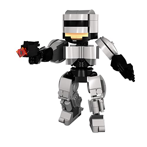 Buildify Mechanical Police Alex Murphy Action Figure Building Sets, 277 Pieces Mecha Battle-Damaged Enforcement Robot Building Blocks,Classic 1987 Movie Ed-209 Combat Mech Armor War Machine Model Gift #TOP19