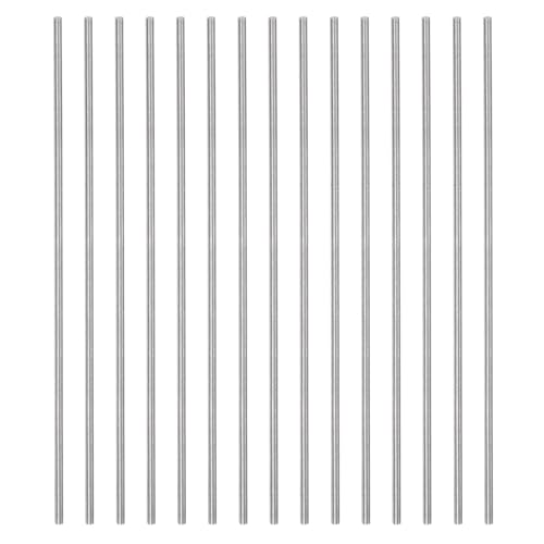 sourcing map 15 Stück Runde Stäbe 1,7 mm x 100 mm Hochgeschwindigkeitsstahl (HSS) Drehbankstangen DIY Handwerkszeug zum Drehen, Fräsen, Bohren und Gewindeschneiden