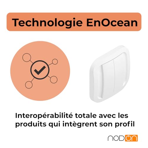 Interrupteur connecté EnOcean sans fil mural commande domotique Jeedom