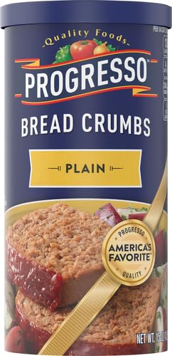 Image of Progresso Plain Bread Crumbs, Cooking Ingredient, Canister, 15 oz | Medium ground texture, Tasty as breading for fried cheese & casseroles and toasted skillet topping for ice cream
