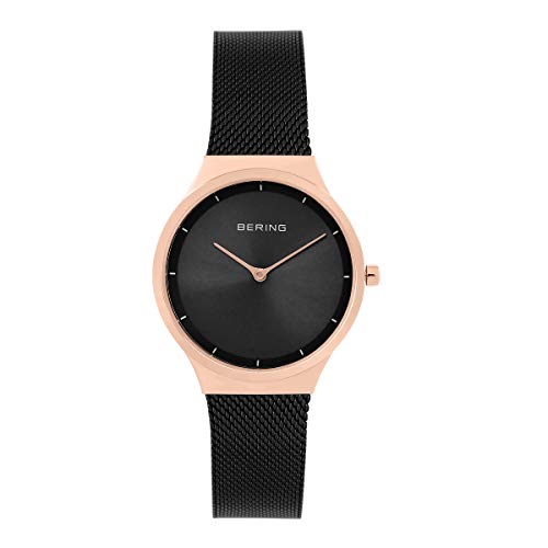 Bering Mujer Análoga Cuarzo Reloj De Pulsera De Colección Con Acero Inoxidable Pulsera Und Cristal De Zafiro, Negro Rosa Bering Mujer Análoga Cuarzo Reloj De Pulsera De Colección Con Acero Inoxidable Pulsera Und Cristal De Zafiro, Negro Rosa