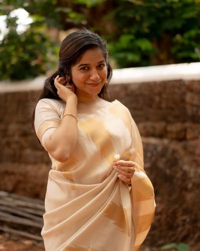 Image of C J Enterprise Women's Banarasi Saree Pure Kanjivaram Style Silk Saree With Blouse Piece for Wedding (Shiv-1)