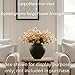 Beige Silk Flower Arrangements Home Decor, Large Floral Centerpieces For Tables, 22 Long Stems Fake Mums + Eucalyptus + Wild Flowers in Bulk, Artificial Flowers Coffee Dining Table, Faux Mums Flowers