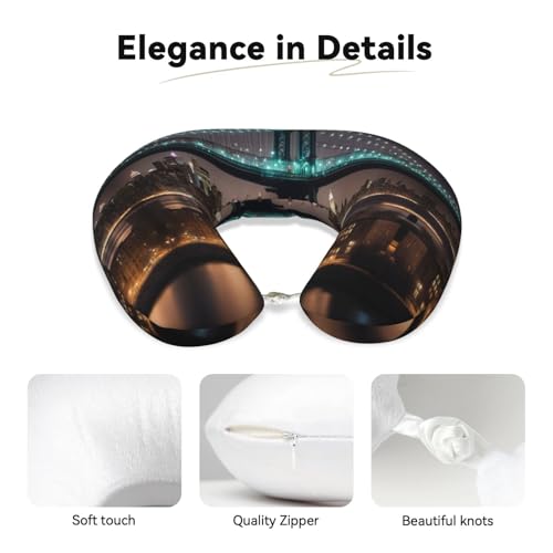 Almohada de cuello memory foam tamaño único negra miniatura 4