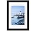 Americanflat 8x10 Floating Frame in Black with Polished Glass - Use Any Size Photo up to 8x10 for Floating Effect - Horizontal and Vertical Formats for Wall