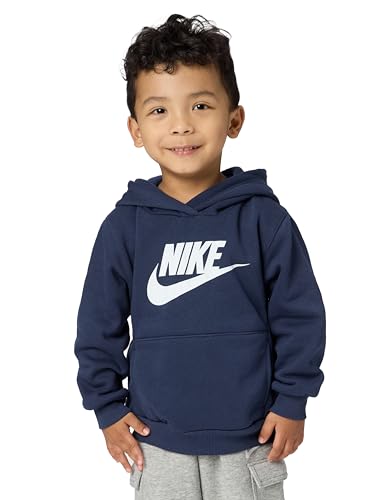 Nike Club Fleece Sportswear Pullover Hoodie Hoodie Unisex Children, Midnight Navy, 2 Años
