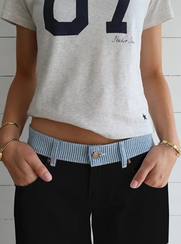 Women's Wide Leg Jeans Adjustable High Waisted Summer Casual Loose Denim Ankle Pants3