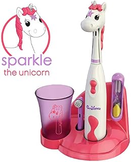 Brusheez Kid's Electric Toothbrush Set - Sparkle The Unicorn - Includes Battery-Powered Toothbrush