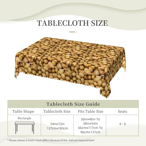 Nappe rectangulaire imprimé pommes de terre grand format pour événement - 7