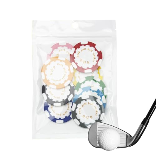 Golf Ball Marker Für Damen & Herren, Ballmarker Pokerchips, 9er-Set Lustige Sportaccessoires Neuheiten Für Damen Herren Erwachsene Golfer Geschenkidee Training Unterhaltung
