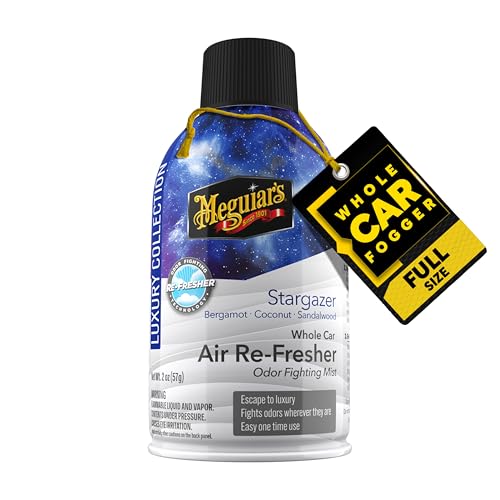 Meguiars Car Air Refresher Odor Fighting Mist Stargazer Long-Lasting Car Air Freshener Fights Strong and Unwanted Vehicle Smells while Refreshing Interiors with a Refreshing Scent 2 oz Aerosol