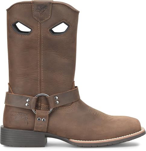 PHANTOM RIDER Soft Toe Roper - Harness Men's Boot, Durable Leather, Western Style, Comfort Cushion Insole, Slip-Resistant Sole Western Boot