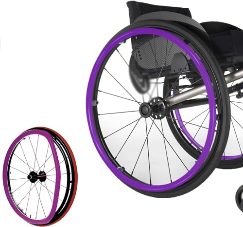 車椅子用プッシュリムカバー、24インチ 車椅子後輪カバー 保護スリーブ 滑り止め 耐摩耗性 ハンドプッシュカバー シリコン製車椅子用ハンドプッシュカバーアクセサリー(5)