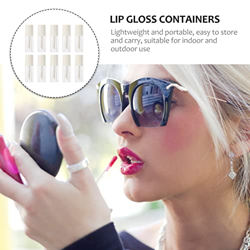 Lurrose 10Pcs Empty Lip Gloss Tubes 0.04Oz Refillable Lipstick Tubes with Leak-Proof Caps Lightweight Portable for Diy Lip Color Storage - Image 2