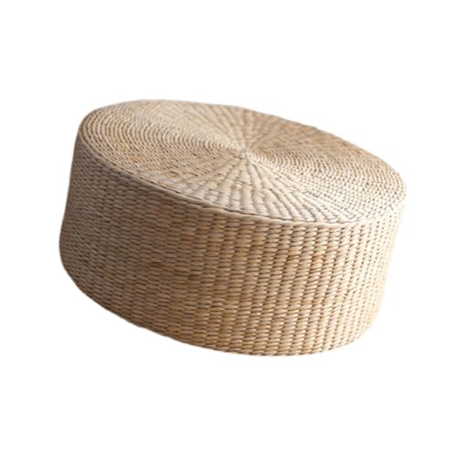 LOVIVER Rattan-Bodenkissen, Japanischer Stil, Tatami-Sitzkissen Rund,...