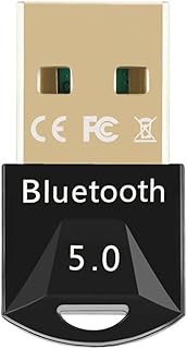 BSWL USB Bluetooth 5.0 Adapter Wireless Bluetooth Dongle/Receiver for PC Laptop Desktop Computer for windows 11/10/8/7 for Headset Speaker Keyboard Mouse Printer Plug and Play, Black