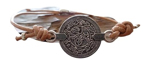 ★ BOHEMIEN BOHO SCHEIBE & NATUR LEDER ★ Armband, Unisex, einstellbar, Schiebeperle