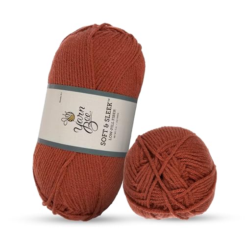 Image of Hobby Lobby Yarn Bee Soft & Sleek Yarn, 695 Bruschetta | 4 Medium Weight, 100% Low Pill Acrylic, 232 Yards Per Skein