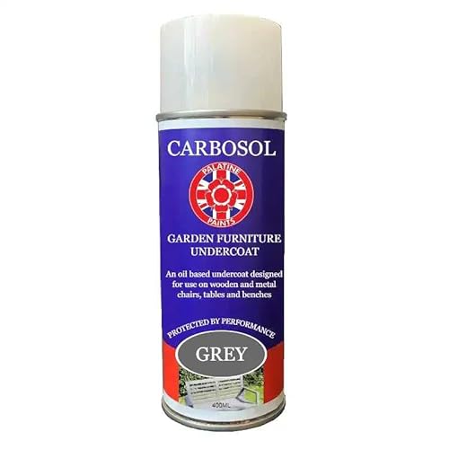 Palatine PaintsProtected By Performance Carbosol Wooden Garden Furniture Paint Undercoat Spray 400ml (White)