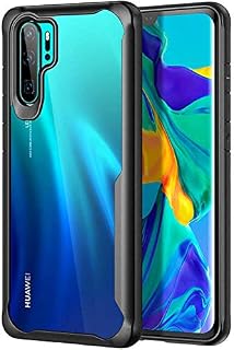 ORETECH Huawei P30 Pro Case, Hybrid Transparent Phone Case for Huawei P30 Pro Silicone Frame Shockproof Soft TPU + Anti-Scratch PC Ultra Thin Cover for Huawei P30 Pro -Black
