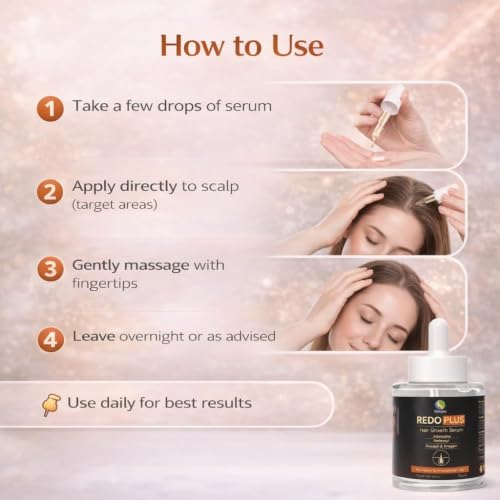 Image of REDO PLUS Hair Growth Serum with Adenosine, Redensyl, Procapil & Anagain, For All Hair Types, 60ml