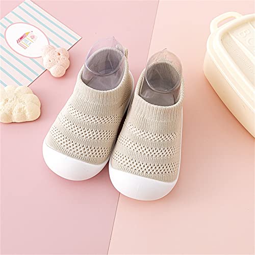 Baby Infant Shoes Boy Girl Sandals Outdoor First Walkers Anti-Slip Soft Sole Sneakers Summer Walking (Khaki, 4 Infant)3