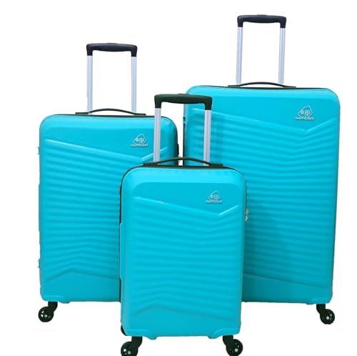 Image of American Tourister Kamiliant Set of 3 Trolley Bags 55 cm, 68 cm and 79 cm Small, Medium and Large Hard-Sided Polypropylene 4 Wheeler Spinner Luggage (Teal)