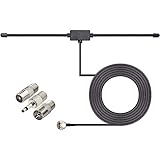 Fougcol FM Antenna for Stereo Receiver Indoor,75 Ohm UNBAL FM Dipole Antenna for Fm Radio Home Stereo Receiver Pioneer Onkyo Yamaha Marantz Bose Wave Radio and AV Audio Vedio Home Theater Receiver