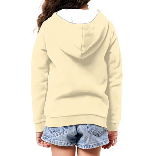 Girl Long Sleeve Hoodie with Pockets Zip Up Sweatshirts Tops Casual Soft Jacket for Kids 6-16 Years3