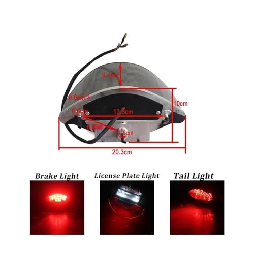 Feu stop LED E4 haute visibilité avec clignotant de plaque 12V