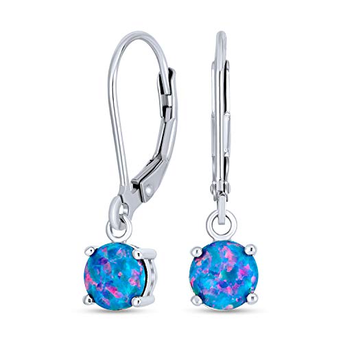 Boucles d'oreilles en opale blanche et argent sterling 925 avec pierres fines