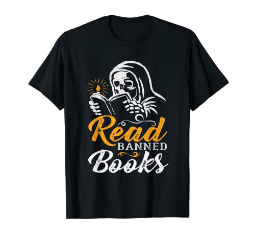 Libro de censura vintage leyendo nerd leí libros prohibidos Camiseta