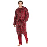 TRAMAS+ Bata para Hombre de Invierno, de Coralina, con Cinturón Ajustable, Ropa cómoda para estar en Casa – XL, Marron