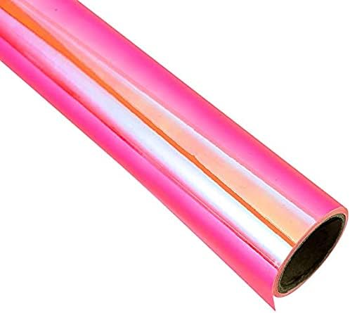 Vinilo adhesivo ópalo que cambia de color, holográfico, reflectante, permanente para manualidades, 12 x 12 (rosa, 6)