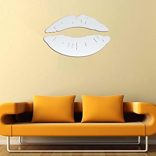 Vinilo Decorativo de Espejo Labios 3D Moderno miniatura 6