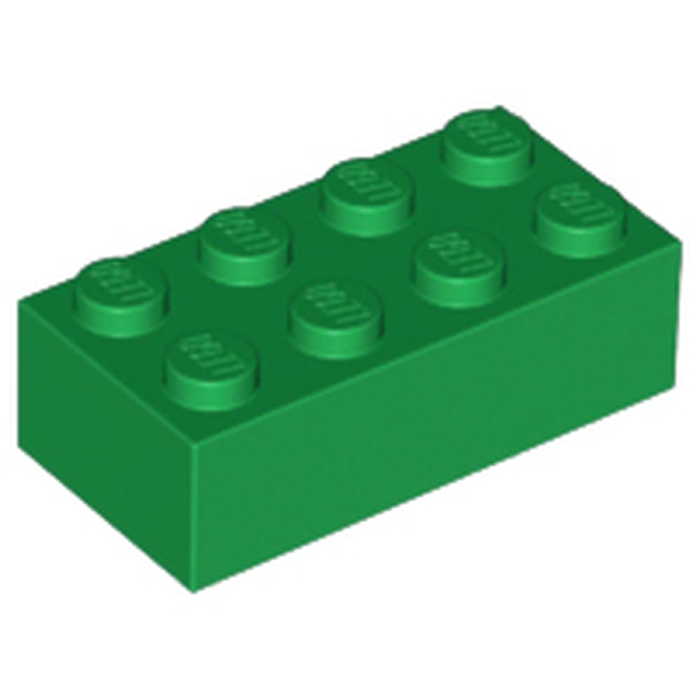LEGO Classic Brick 2x4, Part 3001, Building Block, Part 3001, Choose Your Colour (Green, 10, Bricks)