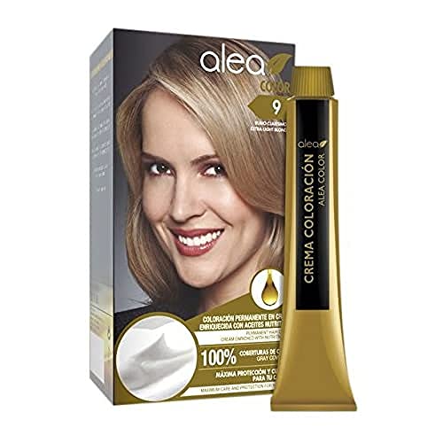 Tinte para cabello Alea Color No 9K Rubio Muy Claro Permanente
