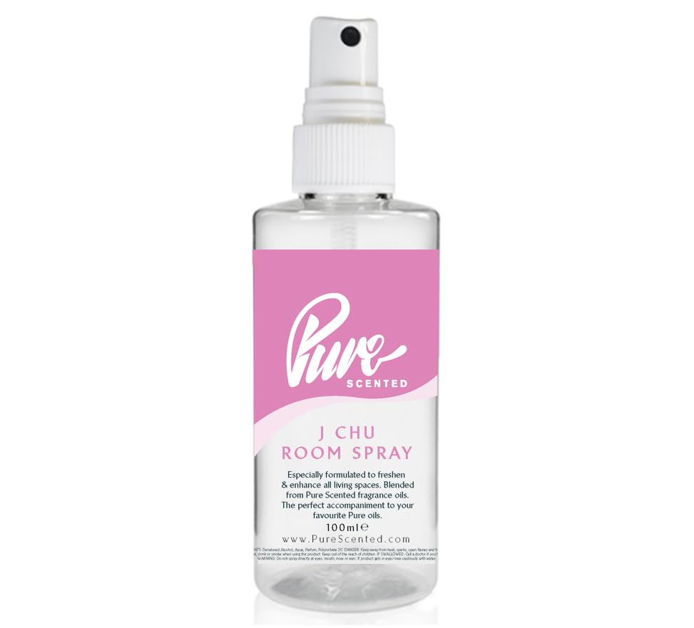 "Pure Scented 100ml Room & Fabric Sprays Suitable For Home, Car, Caravan, Work, Gym Bags, Odour Eliminators (1 x 100ml, J Choo Female)"