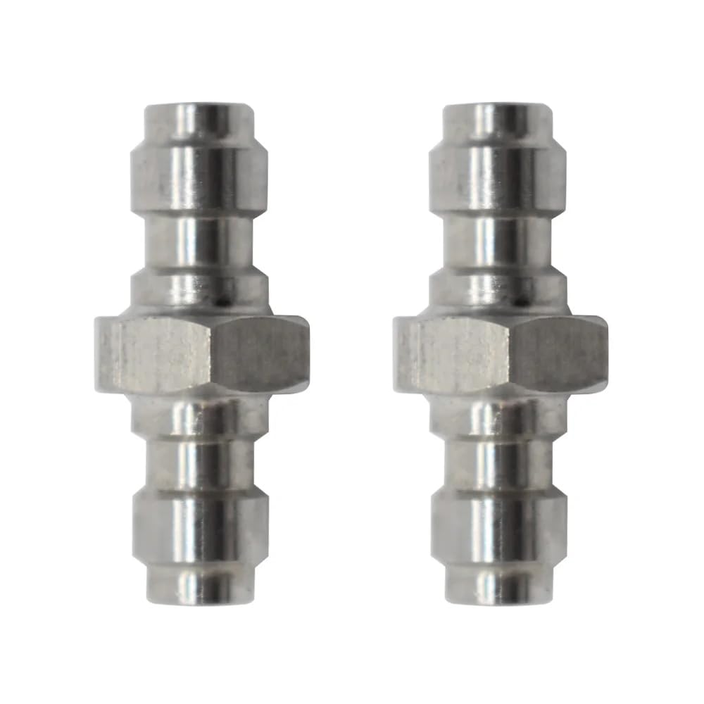 RecDec 2 Pack Air Compressor 8mm Quick Disconnect Plug Coupler Male Adapter Extender Connector Fittings for PCP Paintball High Pressure Hand Pump Rifle Gun Air Filter Tank Water-Oil Sparator