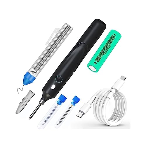 Soldador inalámbrico con control de temperatura de tres velocidades de 8 W, soldador recargable con batería extraíble, herramienta de soldadura electrónica Soldadura(Enhanced)
