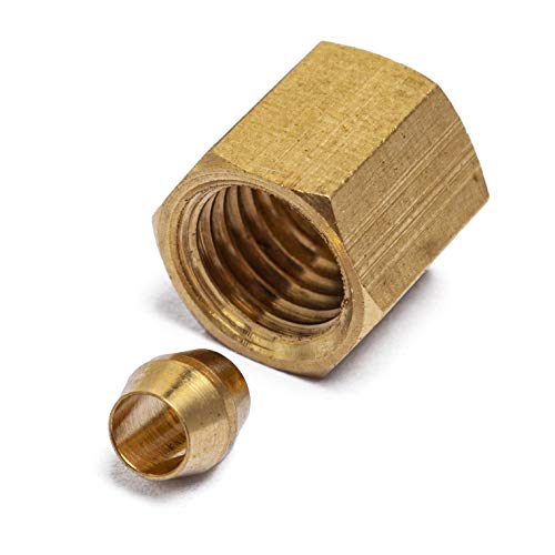 Ltwfitting HF60250HF61225 1/8-Inch Brass Compression Sleeves Ferrule With 1/8-Inch Compression Nut cover