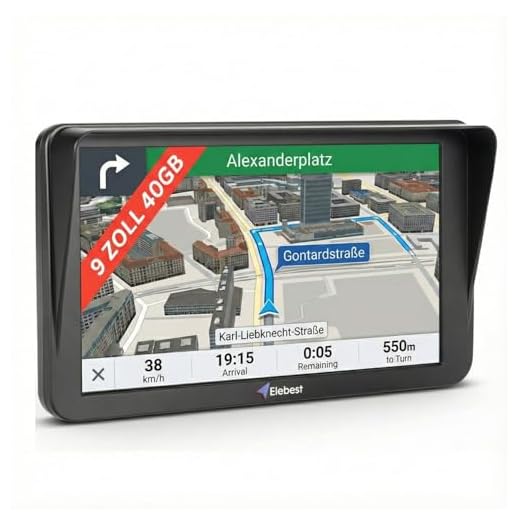 Elebest City 90+ – 9 Zoll GPS Navigationsgerät für Auto, LKW & Wohnmobil | 52 Länder Europakarte, Bluetooth, Freisprecheinrichtung, Blitzerwarner, Fahrspurassistent, lebenslange Updates