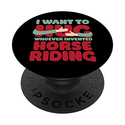 Quiero abrazar a quien inventó la equitación Meme gracioso PopSockets PopGrip Intercambiable