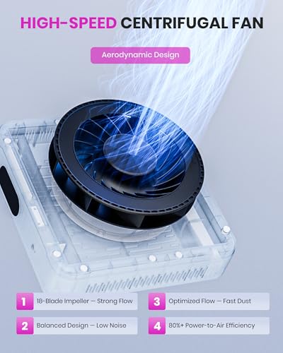 Extractor de polvo para uñas potente alámbrico miniatura 4