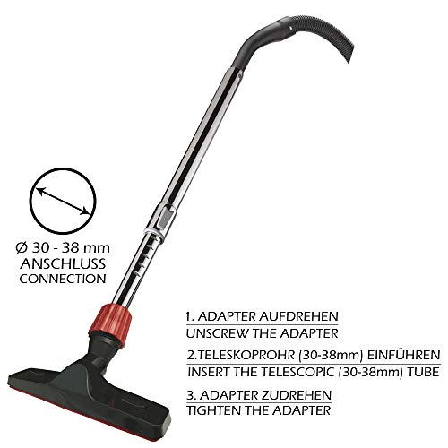 PakTrade Staubsauger Tierhaardüse Für Einhell INOX 1250, 1250/1, Philips HR 6303, HR6303, LG Electronics TB-39, Tchibo TCM 255 397