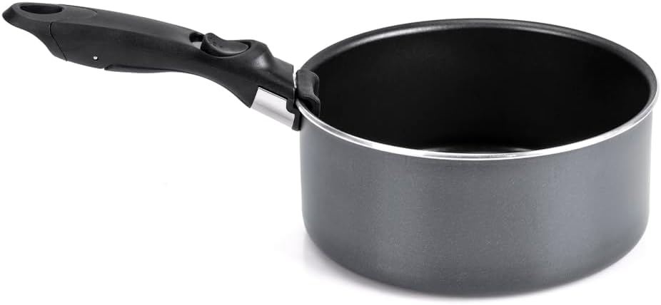 Moneta Eden Minispace Pot Set 16 + 20 cm + Removable Handle, Recycled Aluminium, 100% Made in Italy