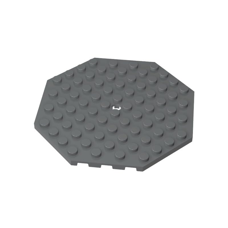 Gobricks GDS-840 Plate Special 10 x 10 Octagonal with Hole 1PCS Compatible with Lego Toy 89523 4583688 4034493 DIY Parts and MOC Components for Major Brick Brands Color:Dark Bluish Gray 199